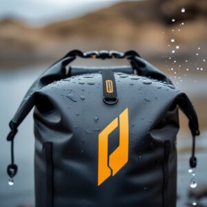 Leonardo_Phoenix_10_A_closeup_photograph_of_a_10L_rolltop_dry_1 10L Roll-Top Dry Bag — Dust & Splash Protection